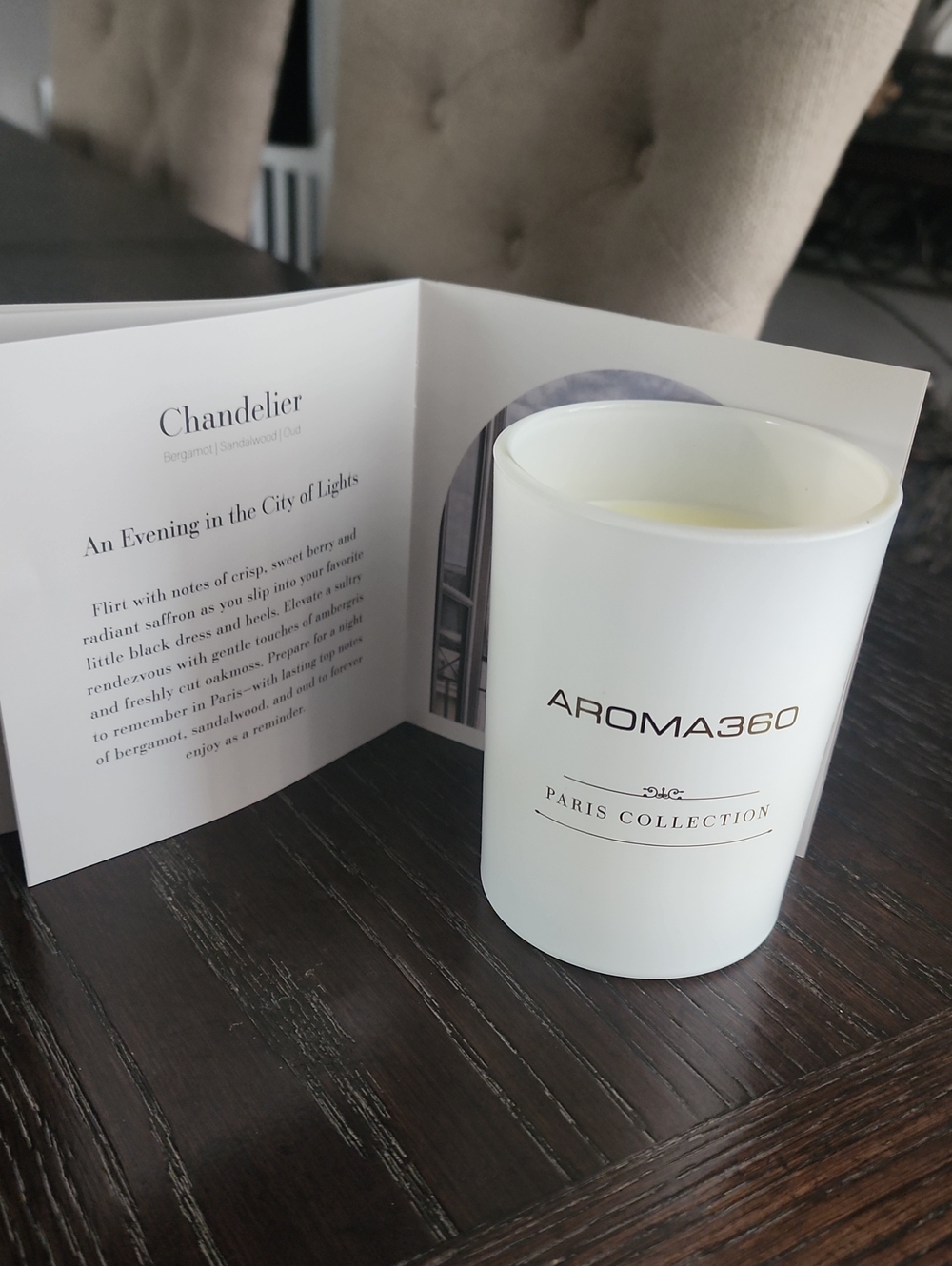 NWOT Arpma360 Paris Collection Chandelier Scented Candle - White
